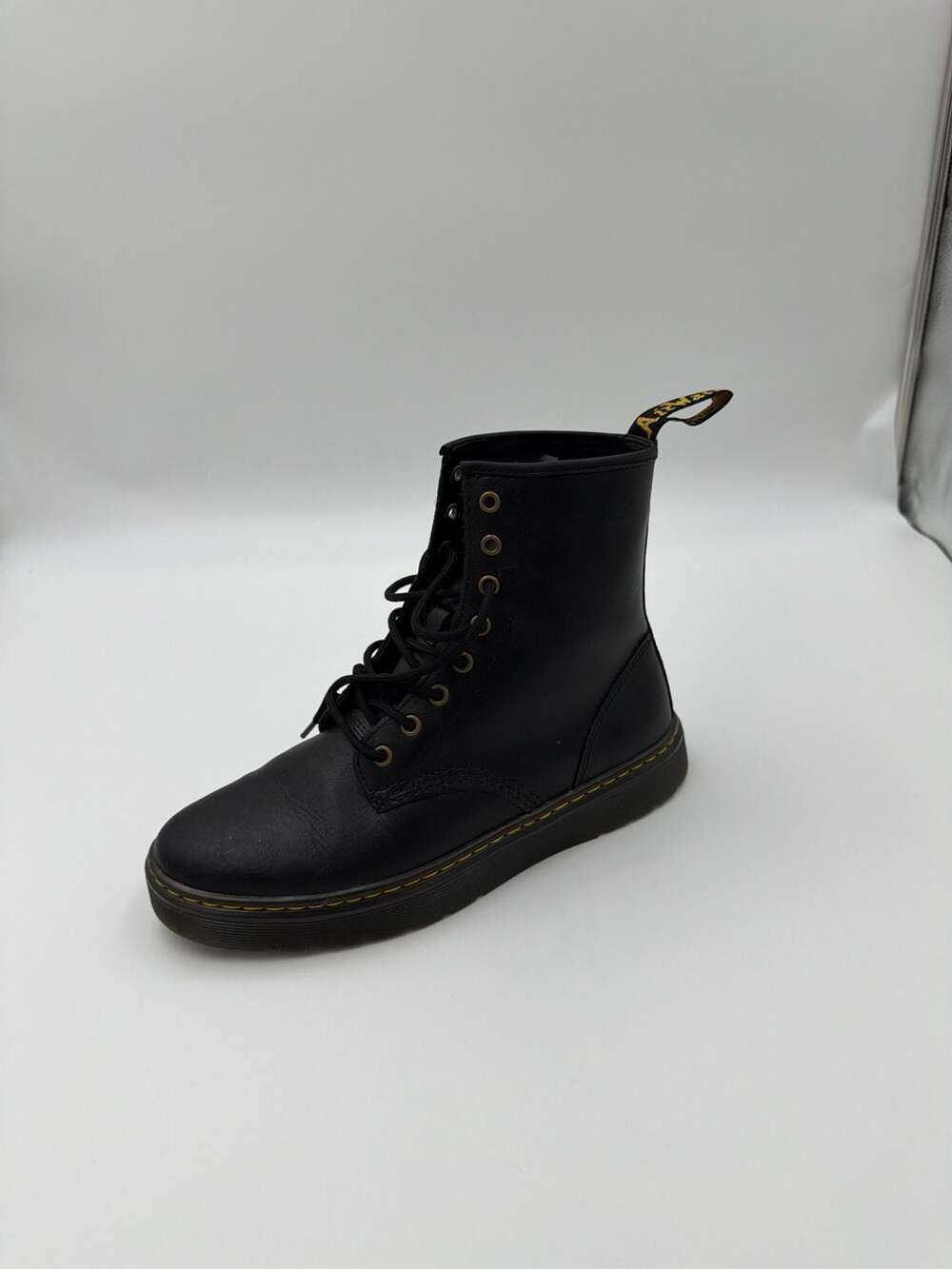 Dr. Martens Zavala Black Leather Lace-Up Boots Mens 9 Womens 10 EU 42 - Picture 5 of 12